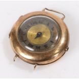 9 Carat Gold Wristwatch face with roman numerals, gross weight 17.4g