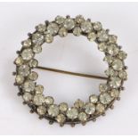 Early 20th century paste brooch of circular form