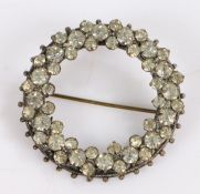 Early 20th century paste brooch of circular form