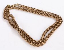 Large Yellow metal necklace, gross weight 126.5 grams