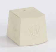 Rolex watch stand, with raised crown logo, 3.5cm high