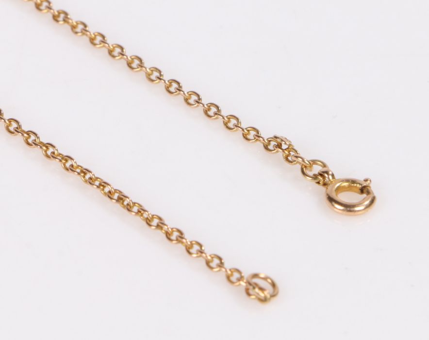 9 carat gold chain link necklace, 2.9 grams