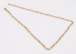 9 carat gold chain link necklace, 47cm long, 4.3 grams