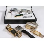 Collection of wristwatches of various makers, Sekonda, accurist and pulsar housed in a case (6)