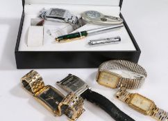 Collection of wristwatches of various makers, Sekonda, accurist and pulsar housed in a case (6)