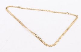 9 carat gold chain necklace, gross weight 12.1 grams