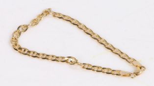 10 carat gold chain link bracelet, 4.0 grams