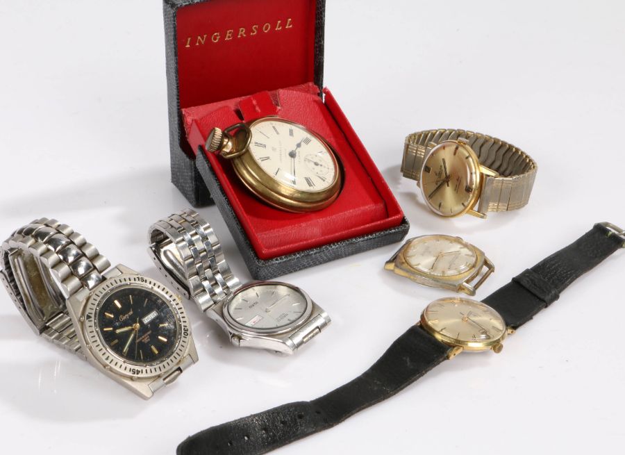 Gentlemen's wristwatches, to include EK-Onkar, Rotary, Anker, Seiko Quartz, Carvel, Ingersoll