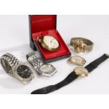 Gentlemen's wristwatches, to include EK-Onkar, Rotary, Anker, Seiko Quartz, Carvel, Ingersoll