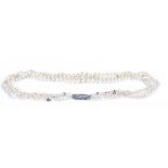 Simulated pearl set with a silver and paste clasp - VENDOR TO COLLECT 06.10.21-MG