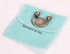 Tiffany & Co sterling silver key ring in the form of a torc housed in a Tiffany bag