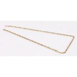 9 carat gold chain link necklace, 4.5 grams