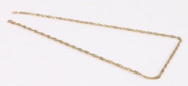 9 carat gold chain link necklace, 4.5 grams