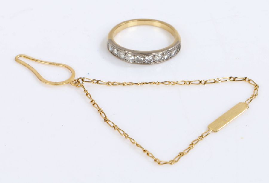 9 carat gold pendant together with a yellow metal and paste ring (2)