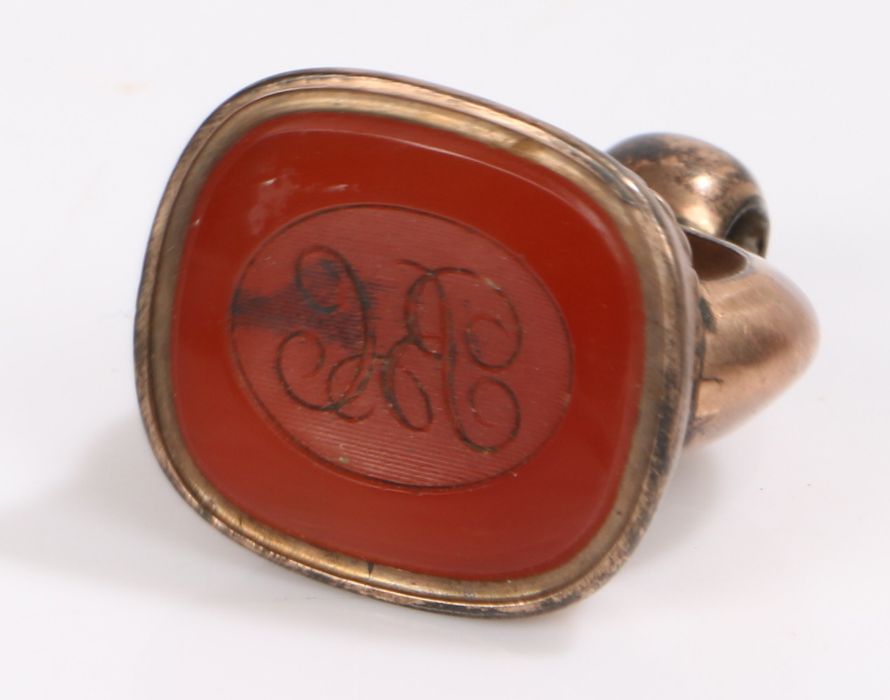 Large 19th Century watch chain seal, with an monogram to the seal, 40mm high - Image 2 of 2