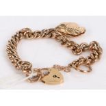 9 carat gold charm bracelet, with an attached 9 carat gold charm, 17.7 grams