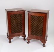 A pair of Chelmsford floor standing Loudspeakers by Van Der Molen Ltd, Romford. Serial no 2595.