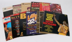 12 x Rock & Roll LPs. Artists to include Chuck Berry (5), Bo Diddley, Little Richard (4).