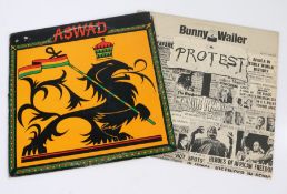 2 x Reggae LPs. Aswad - Aswad. Bunny Wailer - Protest (ILPS9512)