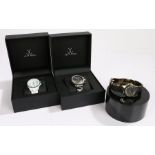 Two Toy watches together with Marc Jacobs watch the gilt decoration on a black strap (3)