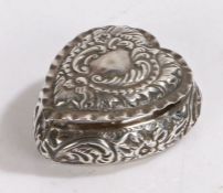 Victorian silver trinket box, Birmingham 1898, maker Cornelius Desormeaux Saunders & James Francis