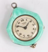 Bucherer Lucerne Swiss enamel pendant watch, the signed white enamel dial with Arabic numerals,