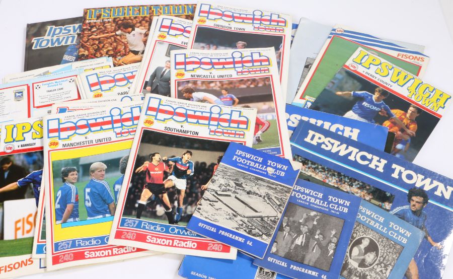 Ipswich Town, a collection of Programmes from the 1980's onwards, together with 1960's Programmes,