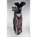 Lady Progen golf clubs, King Cobra 7 wood, Sundridge putter, housed in a Masters golf bag