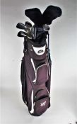 Lady Progen golf clubs, King Cobra 7 wood, Sundridge putter, housed in a Masters golf bag