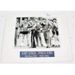Bobby Robson - mounted and signed photograph, unframed, with COA from Ipswich Town Football Club