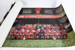 Four Arsenal Football Club team posters, for the 1984/85, 87/88, 88/89 and 89/90 seasons, 76cm x