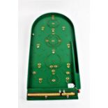 Chad Valley bagatelle board, painted in green