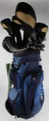 Masters golf bag, containing King Cobra 3400I clubs including fairway woods and a driver (qty)