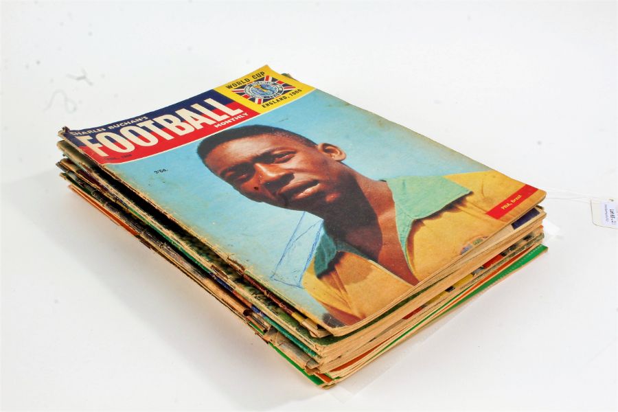 Eight editions of Charles Buchans Football Monthly magazine, all dating from the 1960's, together