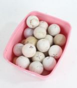 Box of various vintage golf balls, to include Dunlop, Meteor, Slazenger, Ben Sayer etc. (qty)