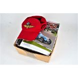 Collection of motor racing programmes, Indianapolis Motor Speedway baseball cap and a large film