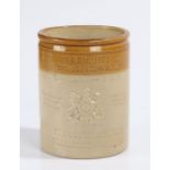 19th century stoneware jar, embossed "C&E PAINTER PURVEYORS TO H.R.H.s THE PRINCE OF WALES