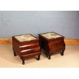 Two 19th century mahogany step commodes, each of similar form (2)