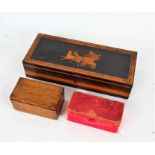 Late 19th century Italian Sorrento ware box, the specimen wood box of rectangular form, the hinged