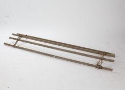 Late 19th/early 20th century wooden and metal Sheila Maid style clothes airer, 174cm long