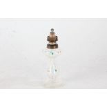 J.C. Boldoot Amsterdam glass perfume bottle, the clear glass body with enamelled foliate decoration,