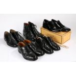 Gentleman's shoes, to include pair of Barker patent leather, size 8, Pair of Sanders & Sanders black