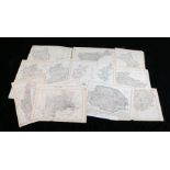 Collection of twenty British county maps, to include The Dispatch Atlas, Berkshire,