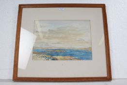 Thomas Train (1890-?), Uist, Scotland, signed watercolour, housed in a glazed light oak frame, the