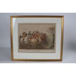 After Randolph Caldecott (1846-1886), four prints on paper, 'Scenes with the Old Mickledale Hunt'