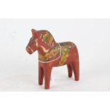 Scandinavian Folk art model of a horse, 13cm long