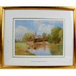 ATD, "The Ferry at Stratford-upon-Avon", initialled watercolour, dated 1901, titled to the mount,