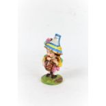 Derby porcelain 'Mansion House' dwarf, Mr Prettyman's Benefit, pink D stamp to base (AF)