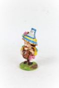 Derby porcelain 'Mansion House' dwarf, Mr Prettyman's Benefit, pink D stamp to base (AF)