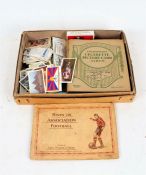 Collection of cigarette cards and albums, to include Hints on Association Football, five